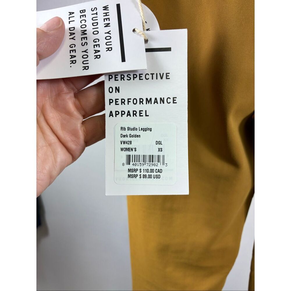 Vuori NWT Rib Studio Legging in Dark Golden Size XS - Picture 7 of 8